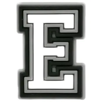 Dámská běžecká obuv PVC přívěšek na Crocs boty Písmeno E Dekorativní doplněk pro dětskou i dospělou obuv Originální ozdoba Croc charms pro personalizaci