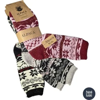 Dámské ponožky Dámské ALPACA vlněné ponožky vločka 3páry 39-42 č.2