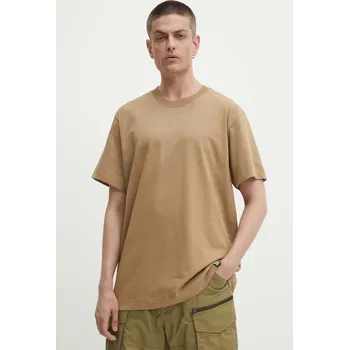 Bavlněné tričko G-Star Essential loose D23471.C784 béžová 80X, vel. M