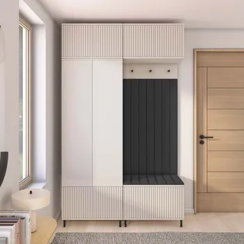 Předsíňová stěna Předsíňová stěna Rayo 2 na nožkách Barva čalounění: Černá - Trinity 16