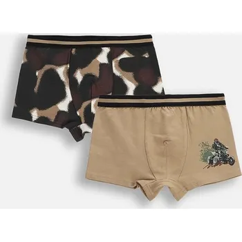 Boxerky Dětské boxerky Coccodrillo 2-pack ZC5409502PAN hnědá 84X, vel. 164-170