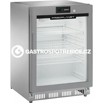 FRIGOPLANET Skříň chladící AKD 200RG SS 140 L nerez/sklo
