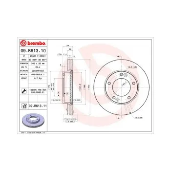 Brzdový kotouč BREMBO 09.B613.11 Brzdový kotouč Doprava Zdarma! Brembo UV-COATED Tři inovace v jednom UV ochrana lesklý kovový efekt a úcta k životnímu prostředí tři mimořádné funkce brzdových kotoučů Brembo UV-COATED Hlavní výhody technologie