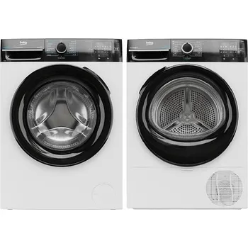 Set pračky a sušičky BEKO BM3WFSU38413WPBB + Sušička prádla BEKO BM3T3924WBB