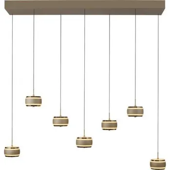 PAULNEUHAUS Závěsné svítidlo PURE Falling Rings, bronzová / tmavý chrom 2200-5000K - PAUL NEUHAUS PN 2505-97