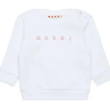 Dětská bavlněná mikina Marni MS319B SWEAT-SHIRT M01437 bílá 00X, vel. 72