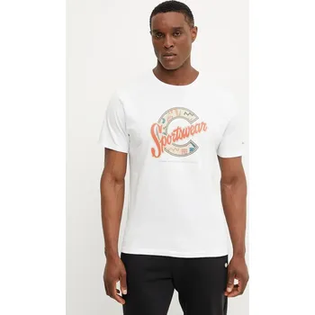 Pánské tričko Bavlněné tričko Columbia bílá barva, s potiskem 1888813 00B, vel. XL