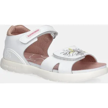 Dívčí sandály Dětské kožené sandály Biomecanics bílá barva, 252233 252233.28.34 00X, EUR 29