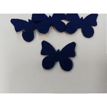 Motýlek z plsti - modrý - 3cm