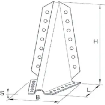 Tesařské kování Klín 90, 80x90x2mm