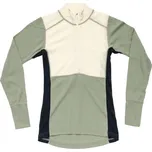 Triko DEVOLD Women Lauparen Zip Neck Barva: Raw White-Fog-Ink, Velikost: L