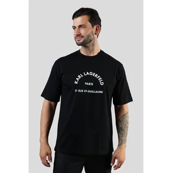 TRIČKO KARL LAGERFELD RSG RELAX FIT T-SHIRT BLACK
