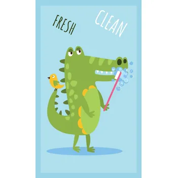 Ručník Dětský bavlněný ručník KIDS Krokodýl 30x50 cm modrý