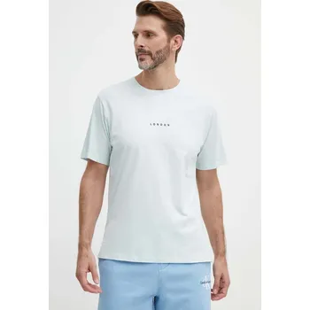 Pánské tričko Bavlněné tričko Pepe Jeans Eggo N s potiskem, PM508208 modrá 50X, vel. L