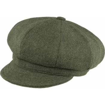 Čepice Fiebig - Headwear since 1903 Dámská zimní olivová vlněná bekovka - Shetlandská vlna Velikost: 55 cm (S)