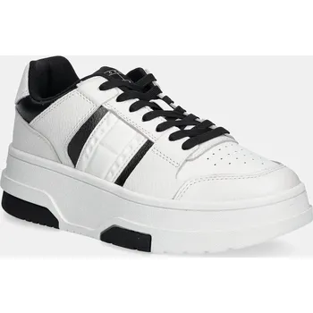 Pánské tenisky Sneakers boty Tommy Jeans THE BROOKLYN FLATFORM černá barva, EN0EN02702 99X, EUR 40