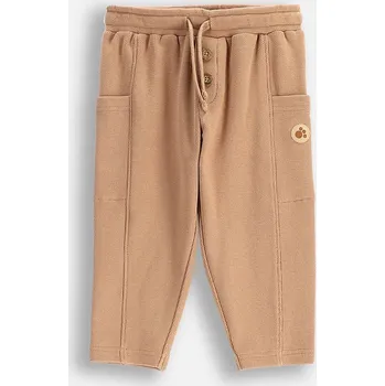 Kojenecké bavlněné tepláky Coccodrillo béžová barva, MONOCHROME BOY NEWBORN WC5120101MBN 80X, vel. 68