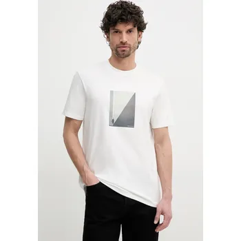 Bavlněné tričko Armani Exchange béžová barva, s potiskem, XM000753 AF10361 XM000753.AF10361 01X, vel. XL