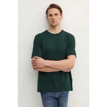 Pánské tričko Bavlněné tričko Sisley zelená barva, 3I1XS101J 79X, vel. S