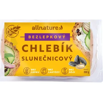 Trvanlivě pečivo Allnature Bezlepkový chlebík slunečnicový 350 g