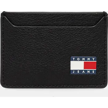 Peněženka Pouzdro na karty Tommy Jeans černá barva, AM0AM13388 99X, vel. ONE SIZE