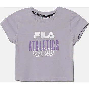 Dětské bavlněné tričko Fila ISNY FAT0635 fialová 04X, vel. 170-176