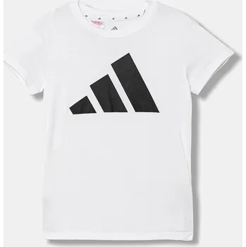 Chlapecké tričko Dětské bavlněné tričko adidas bílá barva, JC9627 00X, vel. 140