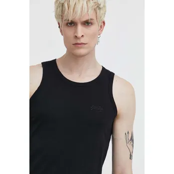 Pánské tričko Bavlněné tričko Superdry černá barva M6010819A.02A 99X, vel. XXL