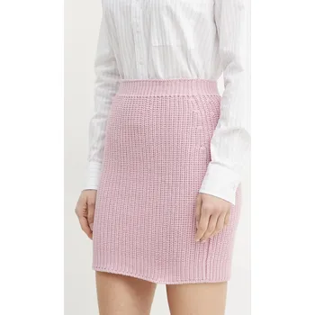 Dámská sukně Bavlněná sukně Luisa Spagnoli růžová barva, mini, 58633 30X, vel. ONE SIZE