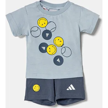 Dětská bavlněná souprava adidas JC7577 modrá 95X, vel. 80