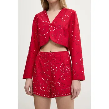 Kraťasy Never Fully Dressed Gem NFDTR423 červená 33X, vel. L