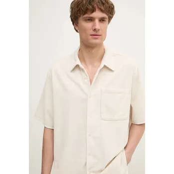 Pánská košile Manšestrová košile American Vintage MPADO06BE25 béžová 01X, vel. M/L