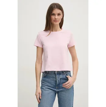 Pánské tričko Bavlněné tričko Sisley růžová barva 3I1XL101S 03X, vel. L