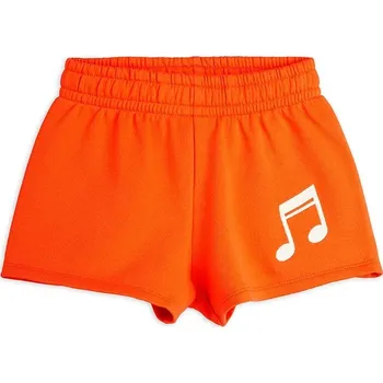 Dívčí oblečení Dětské bavlněné šortky Mini Rodini Note 2523011042 oranžová 23X, vel. 92-98