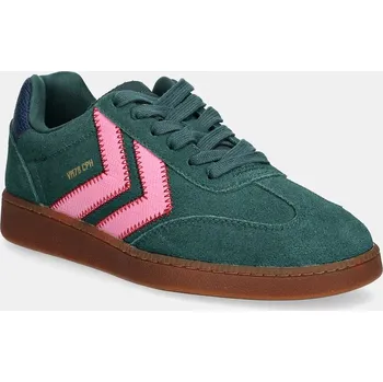 Pánské tenisky Semišové sneakers boty Hummel Vm78 Cph Lz zelená barva, 226234 79X, EUR 39