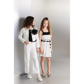 Chlapecké kalhoty Dětské rifle Patrizia Pepe W103 7P0273 bílá 00X, vel. 168