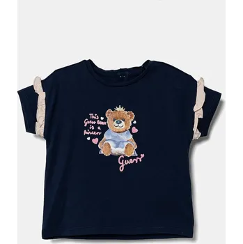 Chlapecké tričko Dětské tričko Guess tmavomodrá barva, K5RI12 K6YW4 K5RI12.K6YW4.PPYA 59X, vel. 77-88