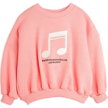 Chlapecká mikina Dětská bavlněná mikina Mini Rodini Note 2522011628 oranžová 32X, vel. 104-110