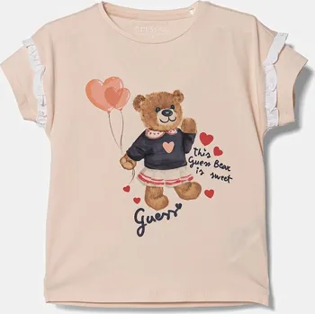 Dívčí tričko Dětské tričko Guess růžová barva, K5RI12 K6YW4 K5RI12.K6YW4.PPYA 30X, vel. 68-76