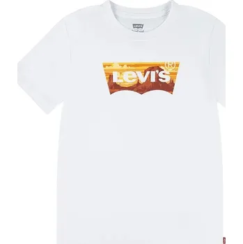 Chlapecké tričko Dětské tričko Levi's GOLDEN GLOW BATWING TEE bílá barva, s potiskem, 8EM295 00X, vel. 128