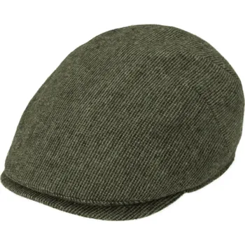 Čepice Fiebig - Headwear since 1903 Zimní pánská olivová bekovka od Fiebig - Shetlandská vlna Velikost: 55 cm (S)
