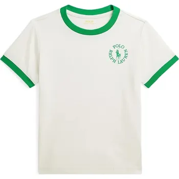 Chlapecké tričko Dětské bavlněné tričko Polo Ralph Lauren bílá barva, 322964454001 00X, vel. 88-93