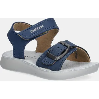 Dívčí obuv Dětské kožené sandály Geox LIGHTFLOPPY tmavomodrá barva, B555SA.00032 59X, EUR 25