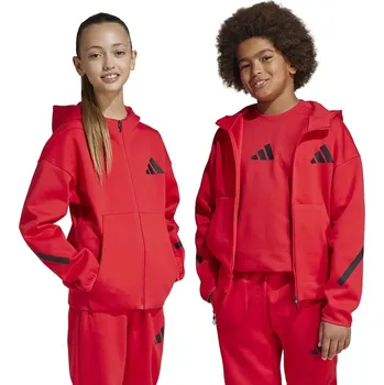 Chlapecká mikina Dětská mikina adidas JC7580 červená 29X, vel. 140