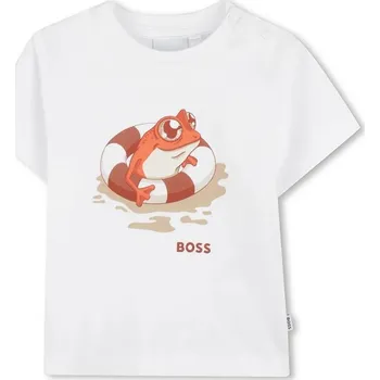 Chlapecké tričko Bavlněné dětské tričko BOSS J52110.86.94 bílá 00X, vel. 86