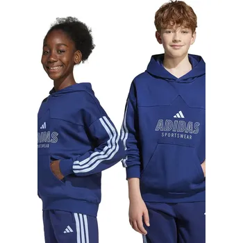 Chlapecká mikina Dětská mikina adidas JC8072 námořnická modř 59X, vel. 128