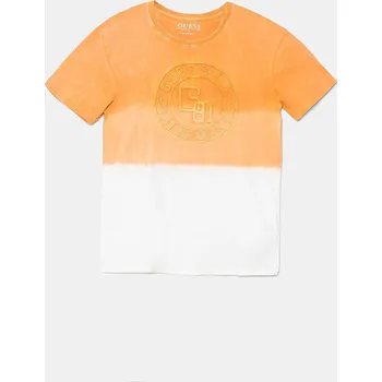 Dívčí tričko Dětské bavlněné tričko Guess oranžová barva, s aplikací, L5GI10 K8HM4 L5GI10.K8HM4.PPYA 22X, vel. 147-157