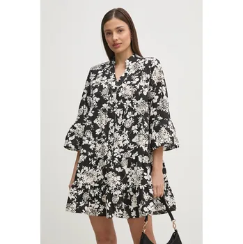 Dámské šaty Bavlněné šaty Gaudi černá barva, mini, 511BD15009 99X, vel. 32