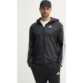Bunda adidas Essentials pánská, černá barva, přechodná, oversize, JE6325 99X, vel. M