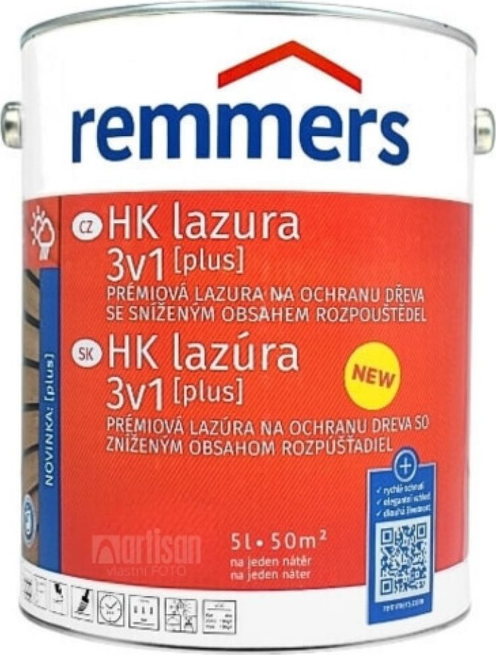 REMMERS HK lazura 3v1 Plus - ochranná lazura na dřevo pro exte